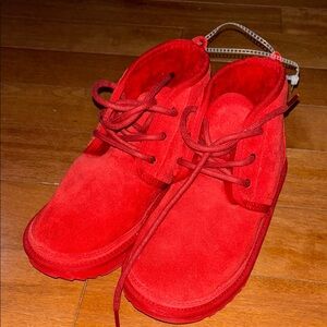 UGG Kids Red Suede Boots